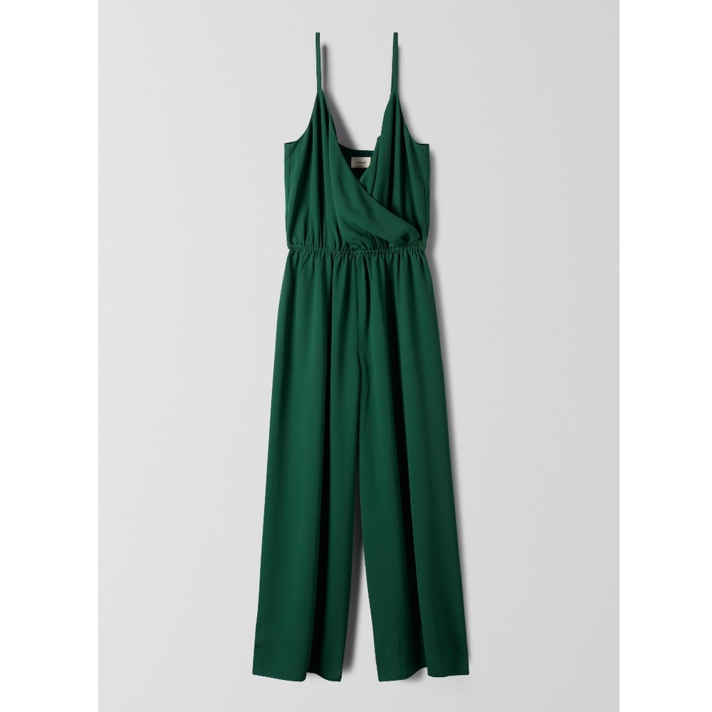 Wilfred green Melodie wide leg jumpsuit from Aritzia